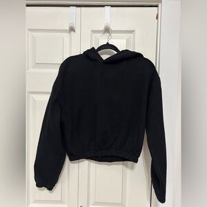 Zara Black Cropped Hoodie